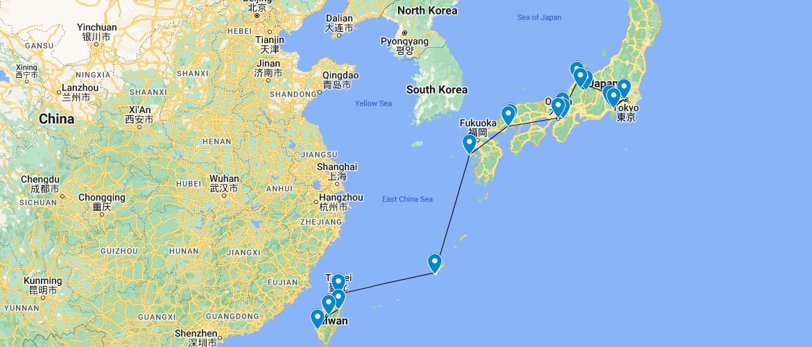 best japan taiwan tour itinerary